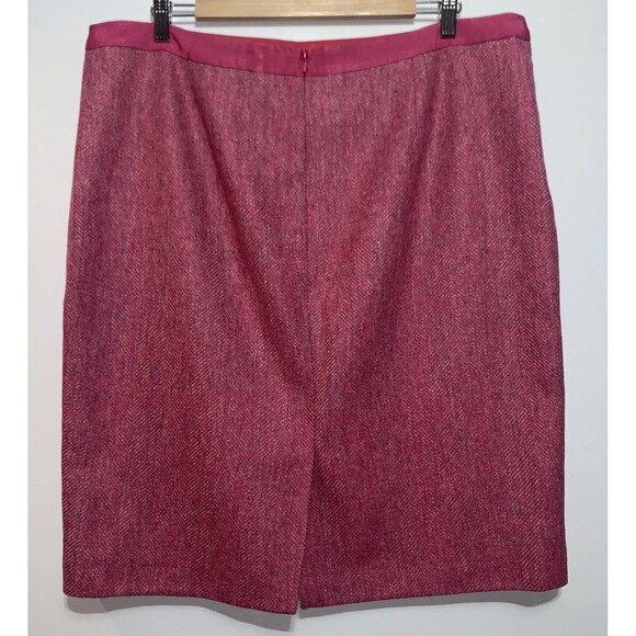 Boden Womens Pink British Tweed 100% Wool Pencil Skirt Size 16 Regular - Picture 3 of 7